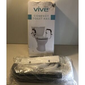 Vive Adjustable Padded Hand Toilet Safety Rail, Compact and Lightweight
